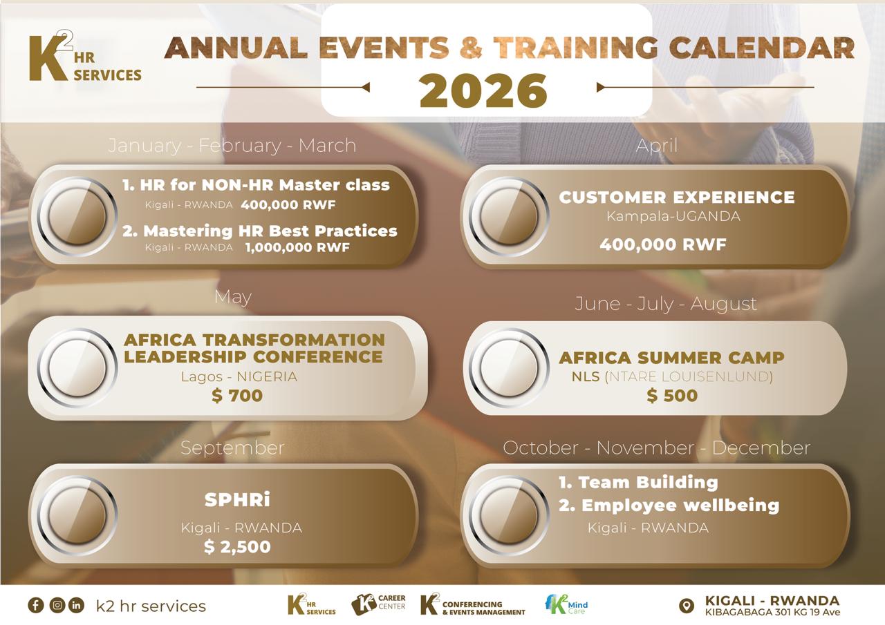 K2 HR Services Yearly Training Plan - K2HR SERVICES